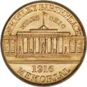1916 Mckinley Memorial Gold Dollar Rev